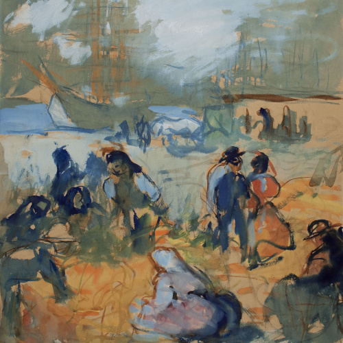 image for: Ricard Canals - Escena de port - Cap a 1900-1910