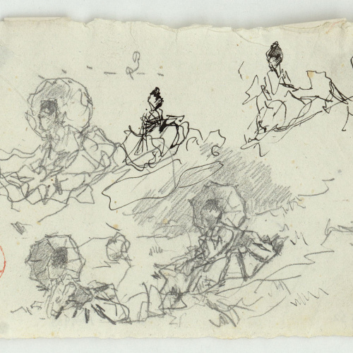 image for: Marià Fortuny - Estudi per al quadre «Platja de Portici» - Cap a 1874