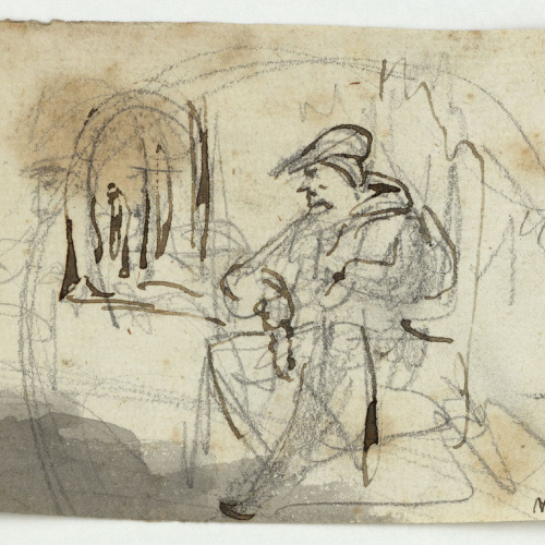 image for: Marià Fortuny - Estudi de composició - Cap a 1856-1858