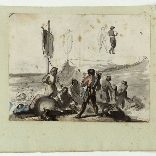 image for: Marià Fortuny - Estudi de composició - Cap a 1856-1858