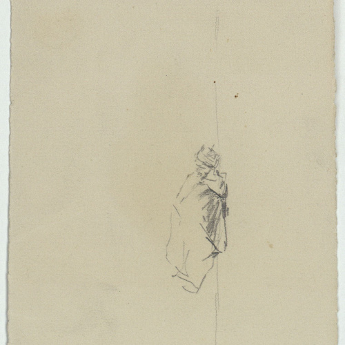 image for: Marià Fortuny - Apunt d&#039;un cap de marroquí i croquis inconcrets (anvers) / Marroquí (revers) - Cap a 1860-1862 [1]