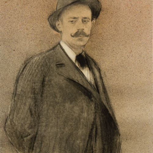 image for: Ramon Casas - Retrat d&#039;Ignacio Zuloaga - Cap a 1897-1899