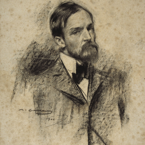 image for: Ramon Casas - Retrat de Lucien Simon - 1900
