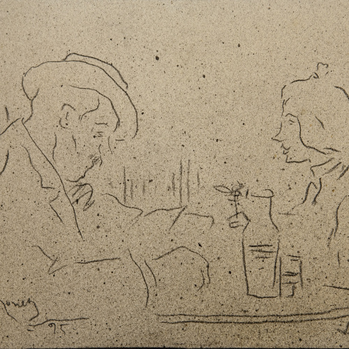image for: Isidre Nonell - Apunt de figures - Cap a 1894