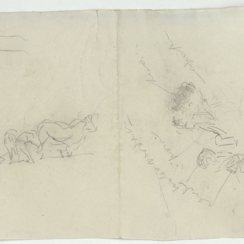 image for: Marià Fortuny - Croquis d&#039;animals i de caps humans - Cap a 1867-1874