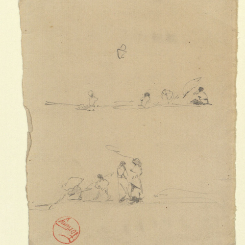 image for: Marià Fortuny - Estudi per al quadre «Platja de Portici» - Cap a 1874