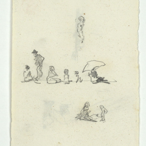 image for: Marià Fortuny - Grup de figures (anvers) / Grup de figures (revers) - Cap a 1874 [1]