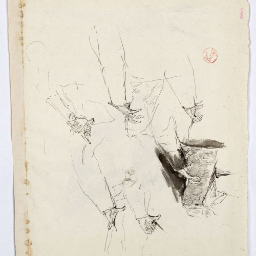 image for: Marià Fortuny - Estudi per al quadre «El jardí dels poetes» (anvers) / Estudi per al quadre «El jardí dels poetes» (revers) - Cap a 1871