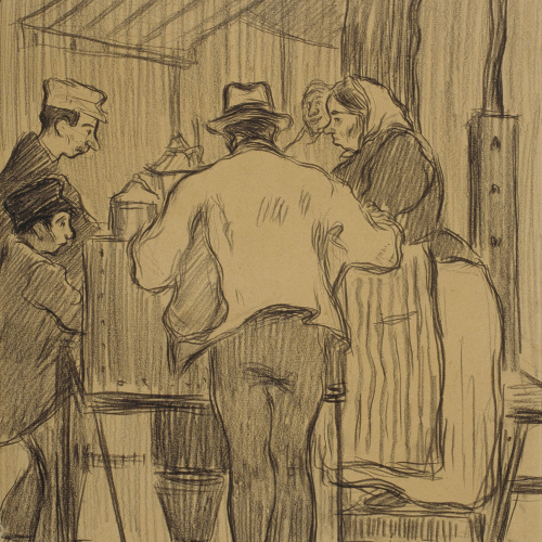 image for: Isidre Nonell - El cafè dels Quatre Vents - 1894