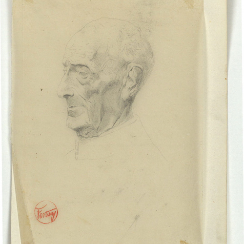 image for: Marià Fortuny - Estudi per al quadre «El jardí dels poetes» - Cap a 1871