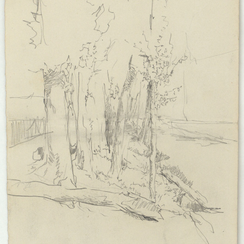 image for: Marià Fortuny - Estudi per al quadre «El jardí dels poetes» - Cap a 1871