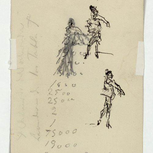 image for: Marià Fortuny - Estudi per al quadre «El jardí dels poetes» (anvers) / Estudi per al quadre «El jardí dels poetes» (revers) - Cap a 1871 [1]