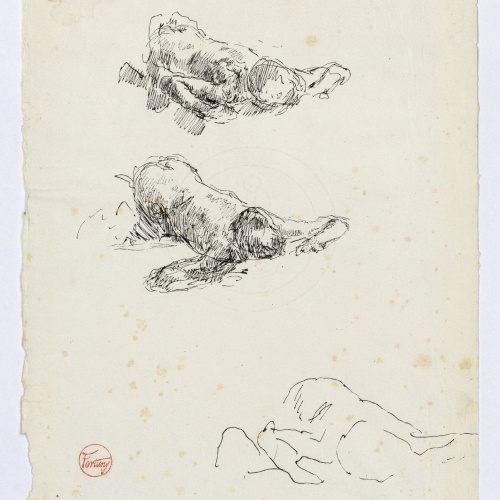 image for: Marià Fortuny - Estudi per al quadre «L&#039;escorxador de Portici» - Cap a 1874