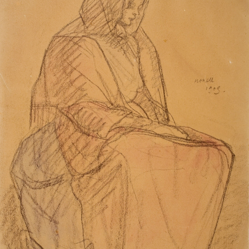 image for: Isidre Nonell - Dona asseguda - 1909