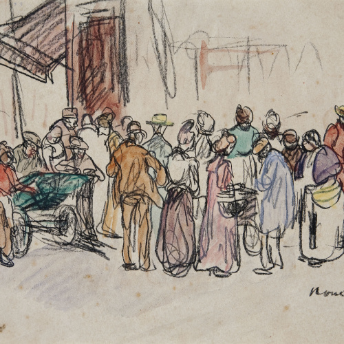 image for: Isidre Nonell - Mercat - Cap a 1897-1900