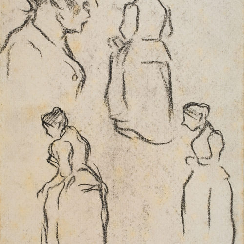 image for: Isidre Nonell - Apunt de figures - Cap a 1894