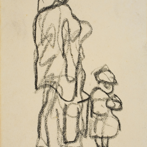 image for: Isidre Nonell - Apunt de dona i nen - Cap a 1911