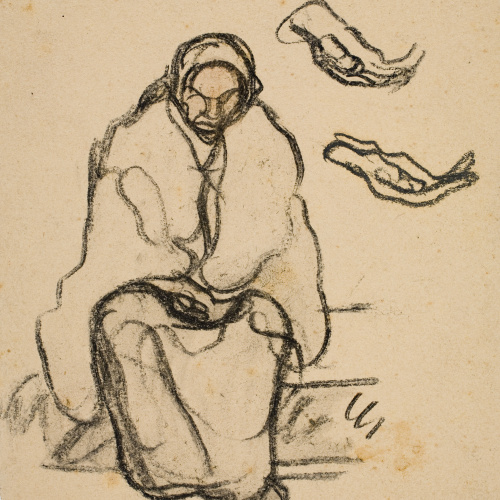 image for: Isidre Nonell - Dona asseguda - Cap a 1911