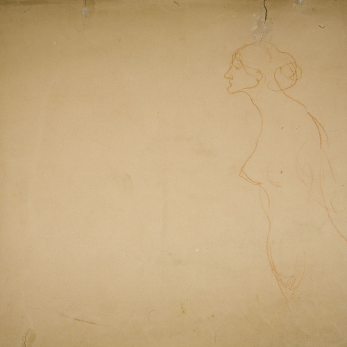 image for: Isidre Nonell - Bust de dona (anvers) / Nu femení (revers) - Cap a 1906-1911 [1]