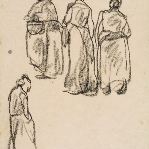 Isidre Nonell - Apunt de dones - Cap a 1911 image for: Isidre Nonell - Apunt de dones - Cap a 1911