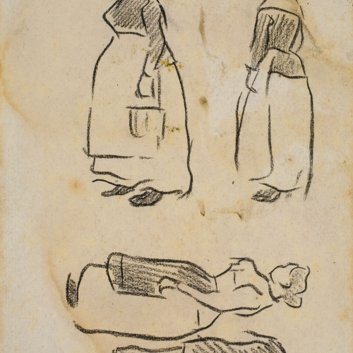 image for: Isidre Nonell - Apunt de figures - Cap a 1894