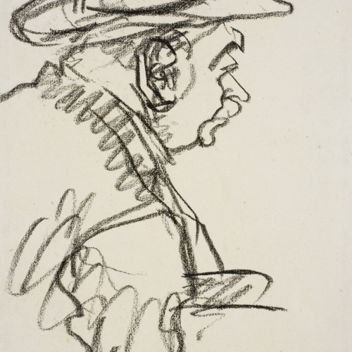 image for: Isidre Nonell - Home amb barret - 1909