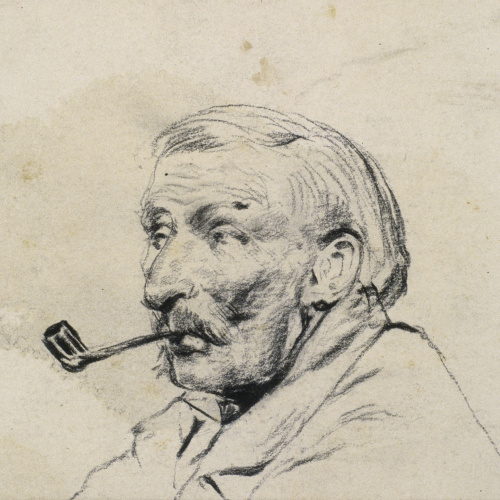 image for: Santiago Rusiñol - Cap d&#039;home fumant en pipa - Cap a 1890-1895