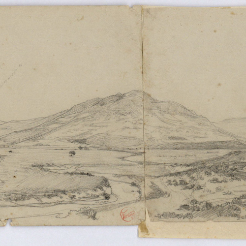 image for: Marià Fortuny - Terreno donde principió la batalla de [?]. Estudi per al quadre «La batalla de Tetuan» - 1860