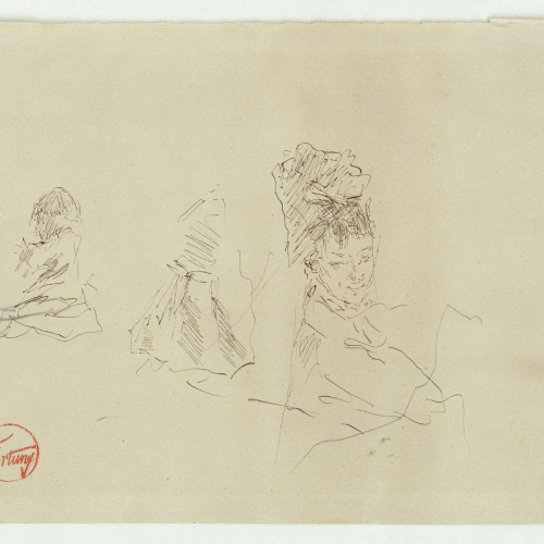 image for: Marià Fortuny - Estudi de bust femení - Cap a 1870-1874