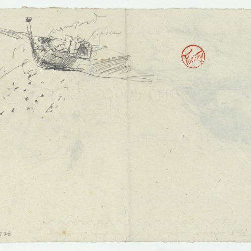 image for: Marià Fortuny - Estudi per al quadre «Platja de Portici» [?] (anvers) / Estudi per al quadre «Platja de Portici» [?] (revers) - Cap a 1874 [1]