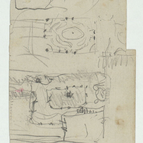 image for: Marià Fortuny - Bust masculí (anvers) / Croquis inconcret (revers) - Cap a 1863-1866 [1]