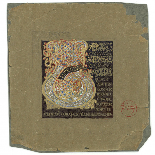 image for: Marià Fortuny - Calc de la lletra inicial d&#039;un manuscrit - Cap a 1867-1870