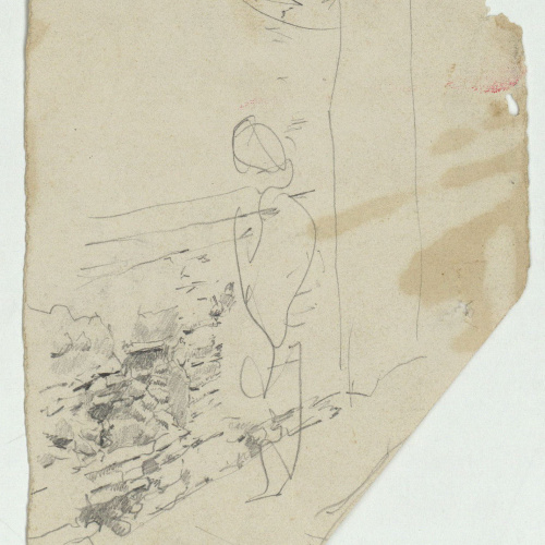 image for: Marià Fortuny - Esbós de figura - Cap a 1870-1872