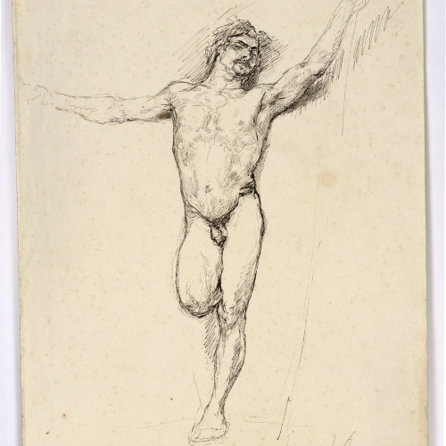 image for: Marià Fortuny - Estudi de nu masculí - 1869