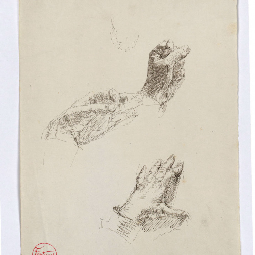 image for: Marià Fortuny - Estudis de la mà esquerra de l&#039;artista - Cap a 1873