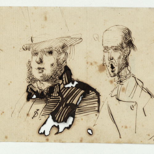 image for: Marià Fortuny - Bustos masculins - Cap a 1856-1858
