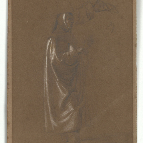 image for: Marià Fortuny - Estudi acadèmic de figura masculina - Cap a 1856-1858