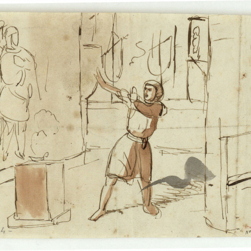image for: Marià Fortuny - Estudi de composició - Cap a 1856-1858