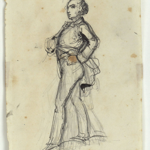 image for: Marià Fortuny - El comte Federico. Il·lustració per a la novel·la «El mendigo hipócrita» d&#039;Alexandre Dumas (fill) - Cap a 1856-1857