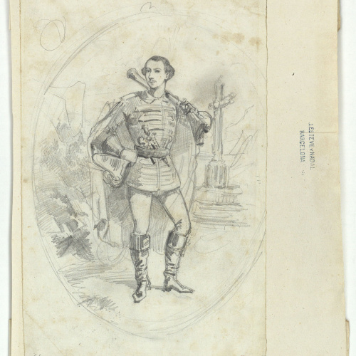 image for: Marià Fortuny - Retrat d&#039;un militar - Cap a 1856-1858