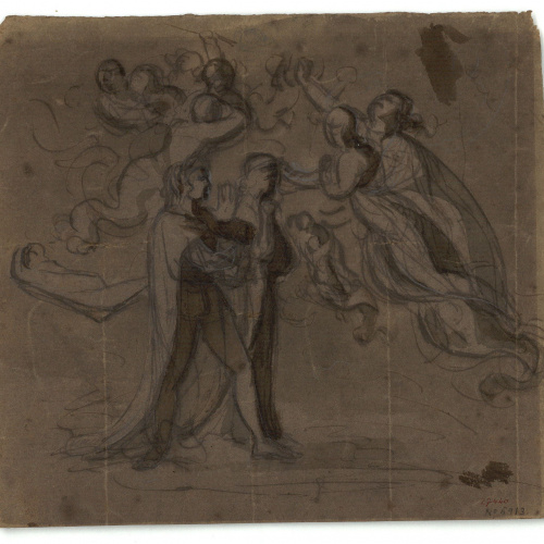 image for: Marià Fortuny - Dant i Virgili davant de Beatriu - Cap a 1856-1858