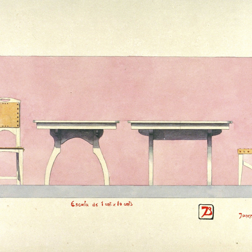 image for: Joan Busquets - Taula i cadira - 1901