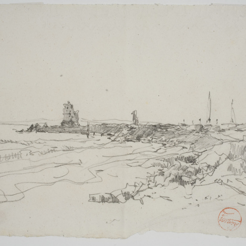 image for: Marià Fortuny - Estudi per al quadre «Platja de Portici» - Cap a 1874