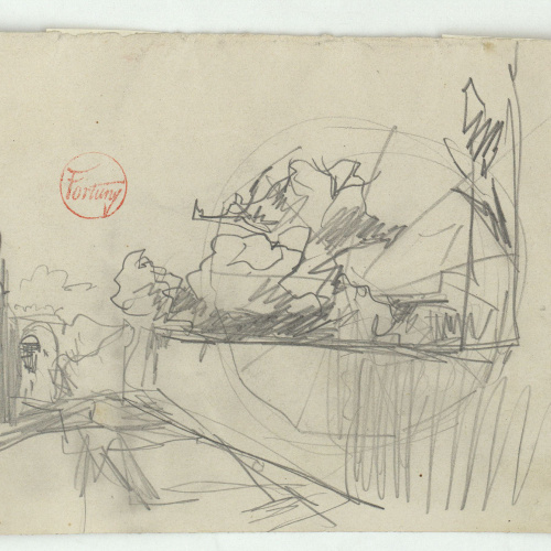 image for: Marià Fortuny - Estudi per al quadre «Platja de Portici» - Cap a 1874