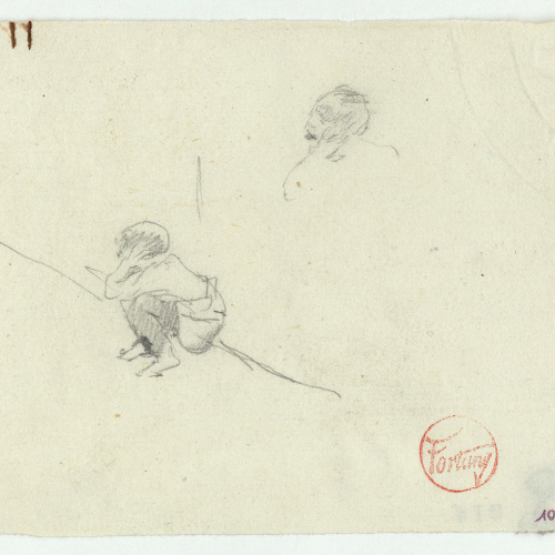 image for: Marià Fortuny - Nen a la gatzoneta i cap masculí - Cap a 1870-1874