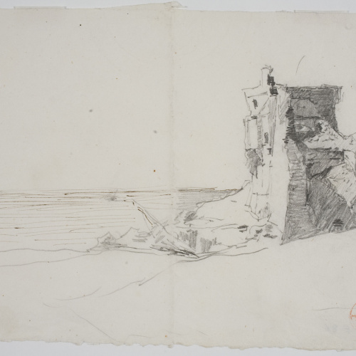 image for: Marià Fortuny - Estudi per al quadre «Platja de Portici» - Cap a 1874