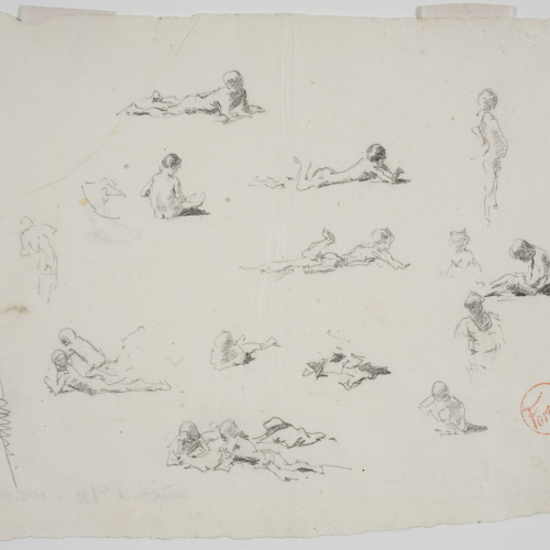 image for: Marià Fortuny - Estudi per al quadre «Platja de Portici» - Cap a 1874