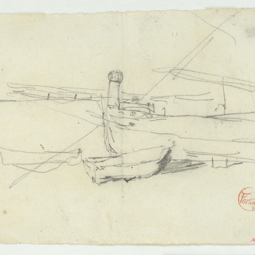 image for: Marià Fortuny - Barques a la platja - Cap a 1874