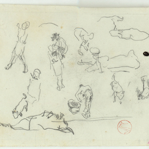 image for: Marià Fortuny - Estudi per al quadre «L&#039;escorxador de Portici» - Cap a 1874