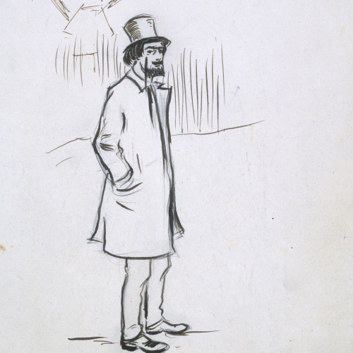 image for: Ramon Casas - Estudi per al quadre «Retrat d&#039;Erik Satie» - Cap a 1891